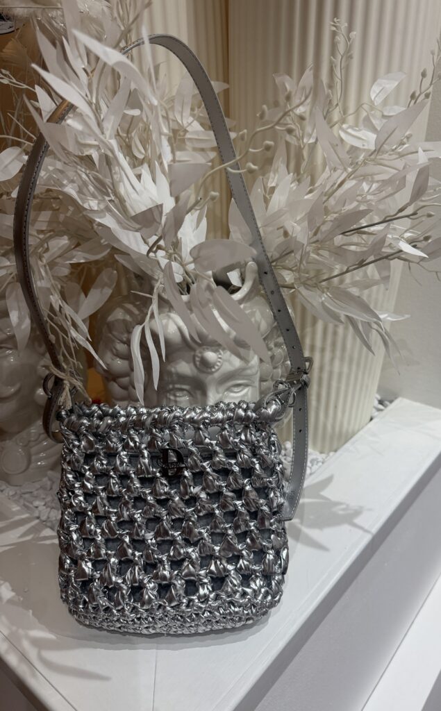 Borsa Alba all’uncinetto, argento