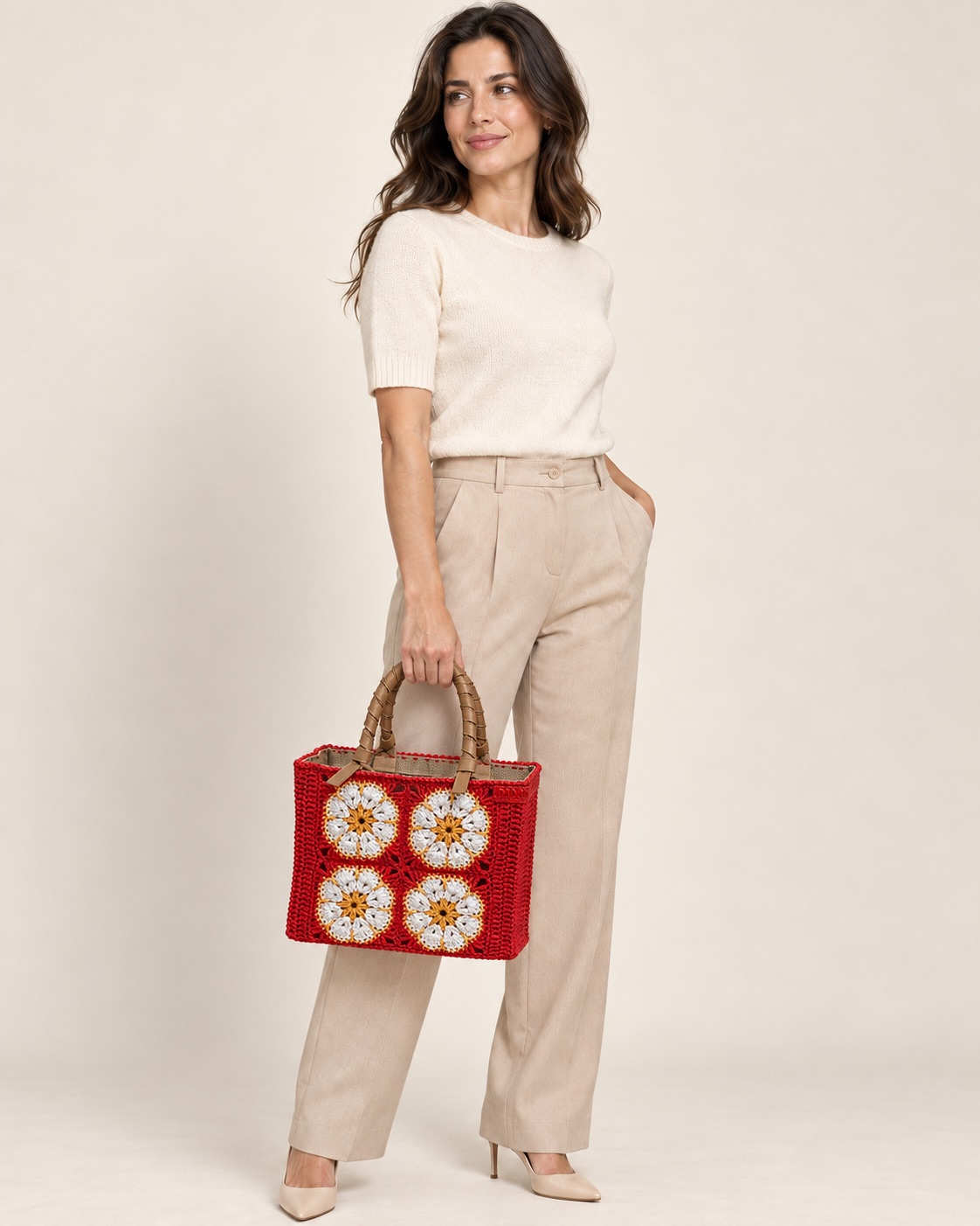 Anteprima IA: modella di riferimento con la borsa Dalia 1