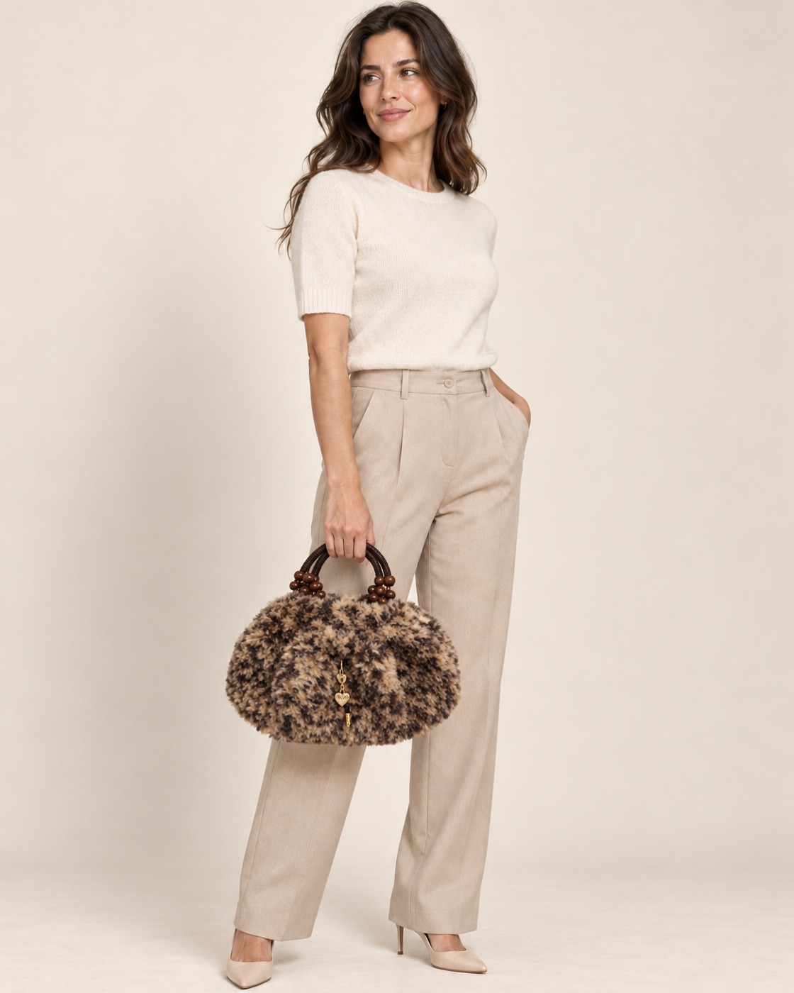 Anteprima IA: modella di riferimento con la borsa Teddy FIVE